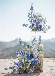 Traditional wedding wisdom says that blue is the requisite good luck shade for brides. Celestial Wedding Inspiration Written In The Stars Ruffled Celestial Wedding Flower Installation Blue Wedding Inspiration