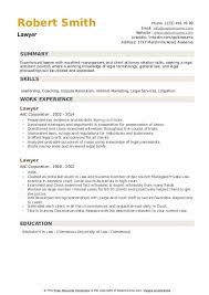 Lawyer Resume Samples Qwikresume