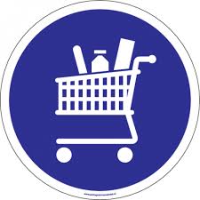 Sticker Winkelwagen verplicht (Pictogram)