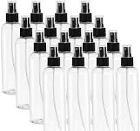 Amazon.com: Bekith 16 Pack 8 oz Plastic Spray Bottles, Clear Empty Fine  Mist Sprayer Bottles with Pump Spray Cap for Essential Oils, Travel,  Perfumes ...