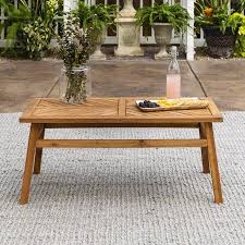 Manor Park Wood Outdoor Coffee Table With Chevron Design Brown Walmart Com In 2020 Chevron Coffee Tables Coffee Table Wood Outdoor Coffee Tables