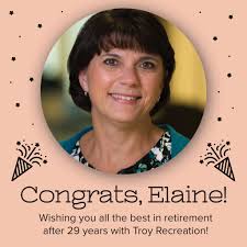 Today we say goodbye to Elaine Bo, who has been with the City of Troy for  29 years! Congrats and wishing you well in retirement 🥳