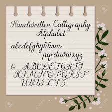 I will look forward to seeing you next time where i will show you how to make the lowercase alphabet and how to blend colours in your calligraphy. Handwritten Alphabet Modern Calligraphy Uppercase Lowercase Letters Hand Drawn Script Royalty Free Cliparts Vectors And Stock Illustration Image 75739593