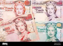 Gibraltar money - pounds - older serie, a business background Stock Photo -  Alamy