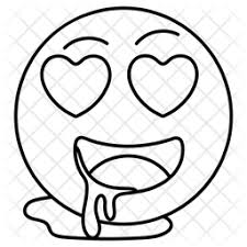 Download Free Love Drooling Emoji Emoji Icon Of Line Style Available In Svg Png Eps Ai Icon Fonts