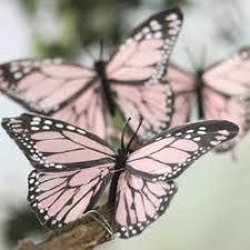 Made of natural feathers, plastic, and craft foam. Light Pink Artificial Monarch Butterflies Birds Butterflies Basic Craft Supplies Craft Supplies Factory Direct Craft