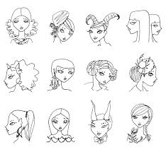 Annika Wester Horoscope Faces Gemini Art Whimsical Illustration Zodiac Sun Signs