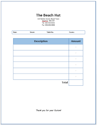 Restaurant Dining Invoice Template Invoice Template Invoice Template Word Invoice Sample