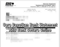 Gambar di bawah adalah contoh bank statement cimb bank. Cara Dapatkan Bank Statement Rhb Bank Secara Online Sii Nurul Menulis Untuk Berkongsi
