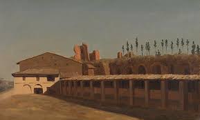 Pierre Henri De Valenciennes Cow Shed And Houses On The Palatine Hill L870 Cow Shed Landscape Paintings Italian Landscape