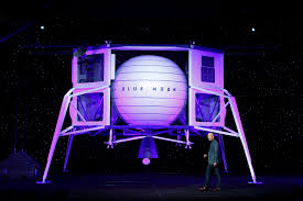 View from a blue moon. Jeff Bezos Unveils Blue Origin S Vision For Space And A Moon Lander The New York Times