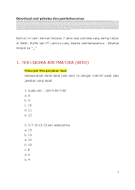 Jika iya maka kamu perlu membaca artikel kali ini, karena kosngosan akan memberikan berbagai contoh soal serta jawabannya untuk melatih kalian dalam mengikuti rekrutmen karyawan baru. Contoh Soal Psikotes Bank Bca