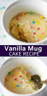 Enjoy this easy mug cake on your own or share it with a friend. Microwave Vanilla Mug Cake Recipe 100krecipes