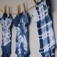 Hand Dyed Indigo Shibori Baby Onesie Etsy Moon Stars Baby Shower Shibori Tie Dye Shibori Baby