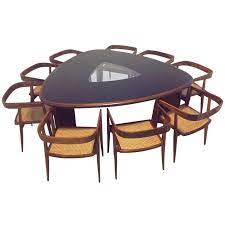 Tables └ furniture └ home & garden all categories food & drinks antiques art baby books, magazines business cameras cars, bikes, boats clothing, shoes & accessories coins collectables computers/tablets. 1960s Triangular Brazilian Dining Table And Chairs By Tenreiro Dining Table Chairs Modern Dining Room Set Dining Room Table Set