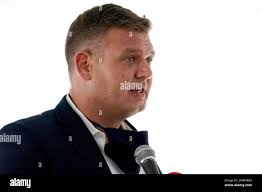 Bryan Meyer, Chief Executive Officer and Co-Founder of the Veterans  Community Project, speaks during an event announcing the nonprofit will  build a tiny house community for veterans experiencing homelessness Friday,  Oct. 16,