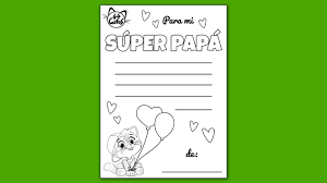 .estés buscando imágenes de papá para colorear, aquí te comparto 5 dibujos gratis que los podrás descargar de forma gratuita, y en compañía de tus hijos los puedes colorear en ocasión para darle una sorpresa a papá. Carta Para El Dia Del Padre Imprime Colorea 44 Gatos