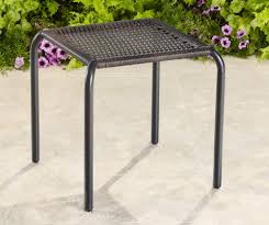 Wilson Fisher Brown All Weather Wicker Side Table Big Lots In 2020 Wicker Side Table Porch Table Side Table
