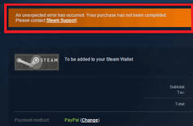 Check spelling or type a new query. How To Fix Paypal Payment Failing On Steam