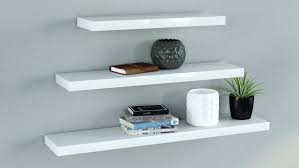 Most relevant most popular alphabetical price: Gloss White Floating Shelves Triple Deal The Shelving Shop