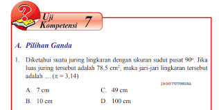 Jawaban buku siswa matematika kelas 8 uji kompetensi 7 hal 113 semester 2. Jawaban Matematika Kelas 8 Uji Kompetensi 7 Hal 113 120 Diketahui Suatu Juring Lingkaran Jagotutorial