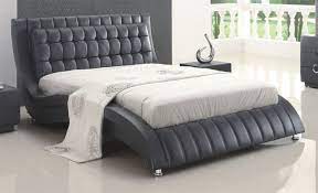 Flora Black Leather Platform Bed Jpg Bedroom Sets Cheap Bedroom Sets Modern Bedroom Set