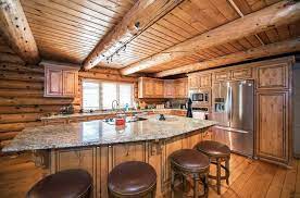View hundreds of inspiring log home pictures in our extensive photo gallery, featuring kitchen, bathroom, bedroom, living area, outdoor space and exterior design ideas. Log Cabin Kitchens Cabinets Design Ideas Designing Idea