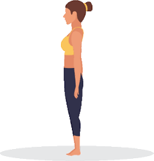Girl doing Mountain Pose Animated Illustration