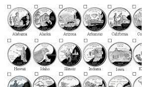 state quarters checklist history notebook money skills coloriage fille sur la silhouette de lune