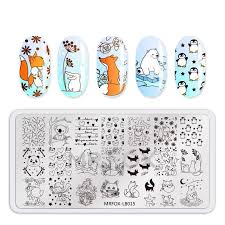 Mrfox Lb015 Nail Art Stamping Plates Nail Stamping Plates Pattern Stamping