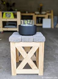 When building a propane fire pit, start with the base that will house the burner. Gas Fire Pit Table