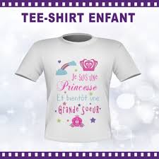 Tee shirt manches courtes homme casual. Tee Shirt Enfant Je Suis Une Princesse Et Bientot Une Grande Soeur Verneuil Idkado