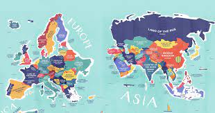 This Map Shows The Literal Meaning Of Every Country S Name Environmental Illustration Map Historical Maps