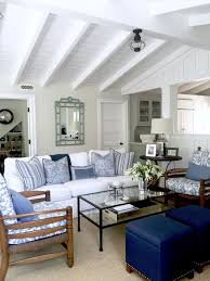 Blue And White Projects And An Easy Weeknight Party Classic Casual Home White Family Rooms White Living Room Coastal Living Rooms