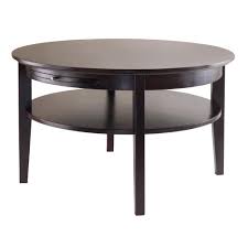 Round wood side table with drawer. Winsome Wood Amelia 30 In Espresso Medium Round Wood Coffee Table With Storage 92232 The Home Depot In 2021 Coffee Table Espresso Coffee Table Coffee Table With Storage