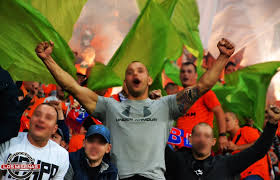 Nice show by zagłębie fans. Zaglebie Lubin Polonia Bytom Polish Hooligans Facebook