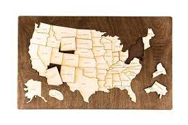 There are 250 wood puzzle map usa for sale on etsy, and they cost 51,52 $ on average. United States Wooden Map Puzzle Etsy