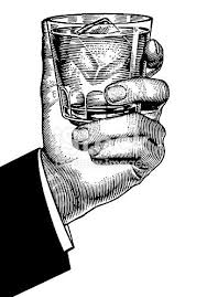 Hand Holding Low Ball Glass Engraving Illustration Hand Art Ink Illustrations