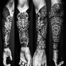 Keep it creepy and cool all at once with a skull sleeve tattoo. 51 Geometric Forearm Tattoo Ideas 2021 Inspiration Guide