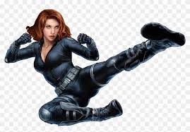 The suit's first look is quite enthralling and accurate. Marvel Black Widow Png Avengers Black Widow Kick Transparent Png 4000x2597 3205078 Pngfind