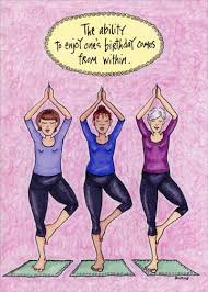 33 amazing pictures for 18th birthday; Posing Yoga Women Funny Humorous Birthday Card By Oatmeal Studios