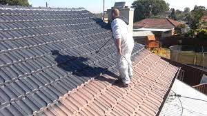 Modern materials such as concrete, metal and plastic are also used and some clay tiles have a waterproof glaze. Painting Terracotta Roof Tiles Step 4 Applying Dulux Paint Able Roof Restoration Youtube