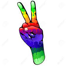 Download Hand Peace And Love Sign Rainbow Colors Royalty Free Cliparts Vectors And Stock Illustration Image 20051740