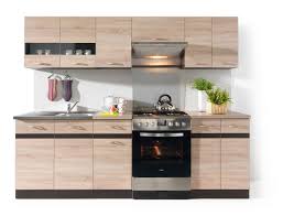 Sehr robuste arbeitsplatten in den stärken 28 und 38 mm mit verschiedenen dekoren wählbar; Kuche Junona 240cm Eiche Sonoma Wenge