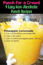 11 Easy Punch Recipes For A Crowd Simple Party Drinks Ideas Both Nonalcoholic And With Alcohol Clever Diy Ideas Lemonade Punch Recipe Punch Recipes Alcoholic Punch Recipes