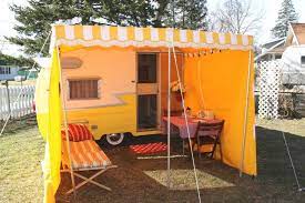 Cute Awning From Martis Scamp Trailer Vintage Camper Small Campers