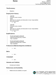 Get a free cv is here to help you make your cv with ms word and openoffice. Version Three Of Our Simple Word Cv Template Cv Template Master