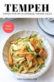 Tempeh Stir Fry In Japanese Teriyaki Sauce Recipe Healthy Japanese Recipes Japanese Vegetables Recipe Tempeh Stir Fry