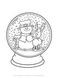 Here are a couple of cute earth day coloring pages with optinoal handwriting practice. Winter Snow Globe Coloring Page All Kids Network