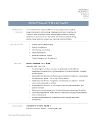 product manager resume samples template